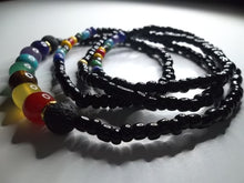 Load image into Gallery viewer, Chakra Lava Rock Difuser Waist beads
